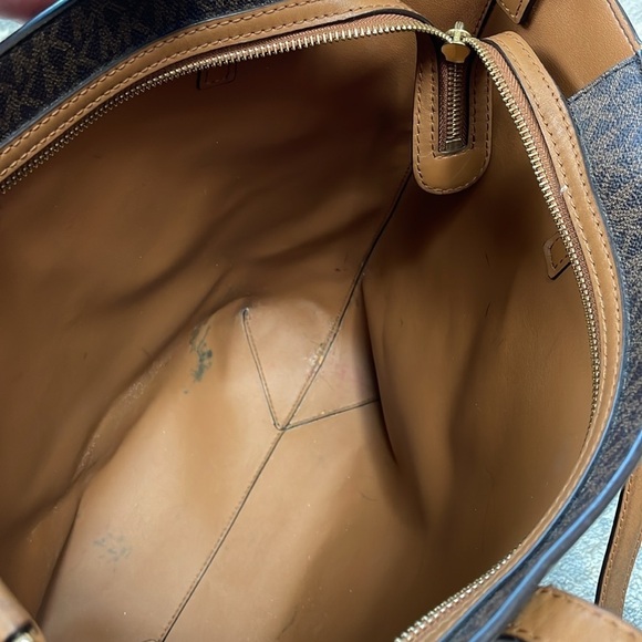 MICHAEL Michael Kors Hayley Large Signature Print Tote Bag MK Logo Brown - Picture 15 of 17